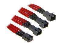 BitFenix 3-pin till 3 st. 3-pin adapter - 60cm - Röd