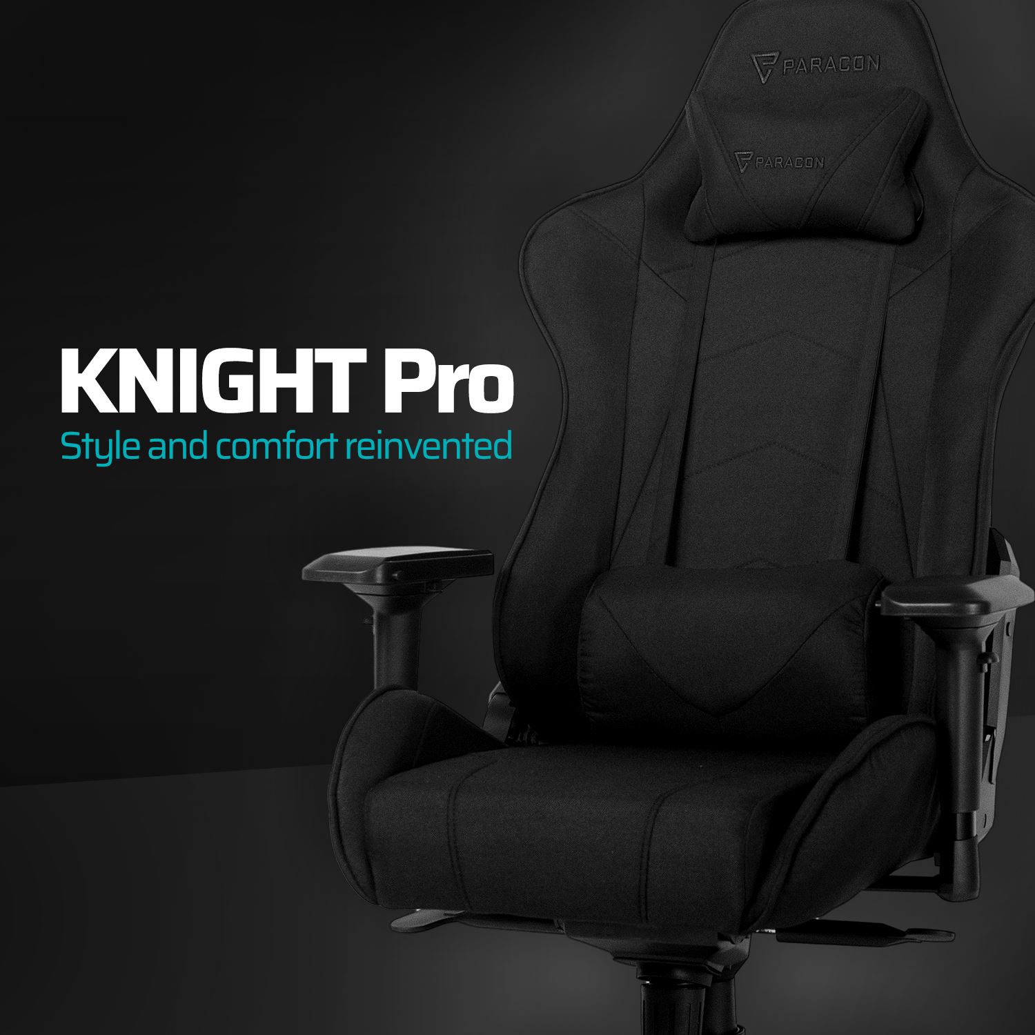Paracon KNIGHT Pro Gamer Stol Tekstil Sort CoolerKit.se Paracon BRAWLER Gamer Stol Röd CoolerKit.se