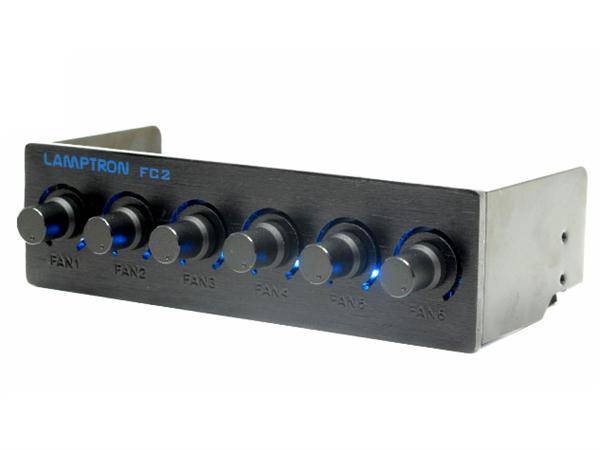 Lamptron FC2 5.25/" Bay 6-channel Fan Controller 45 Watt Per Channel Black